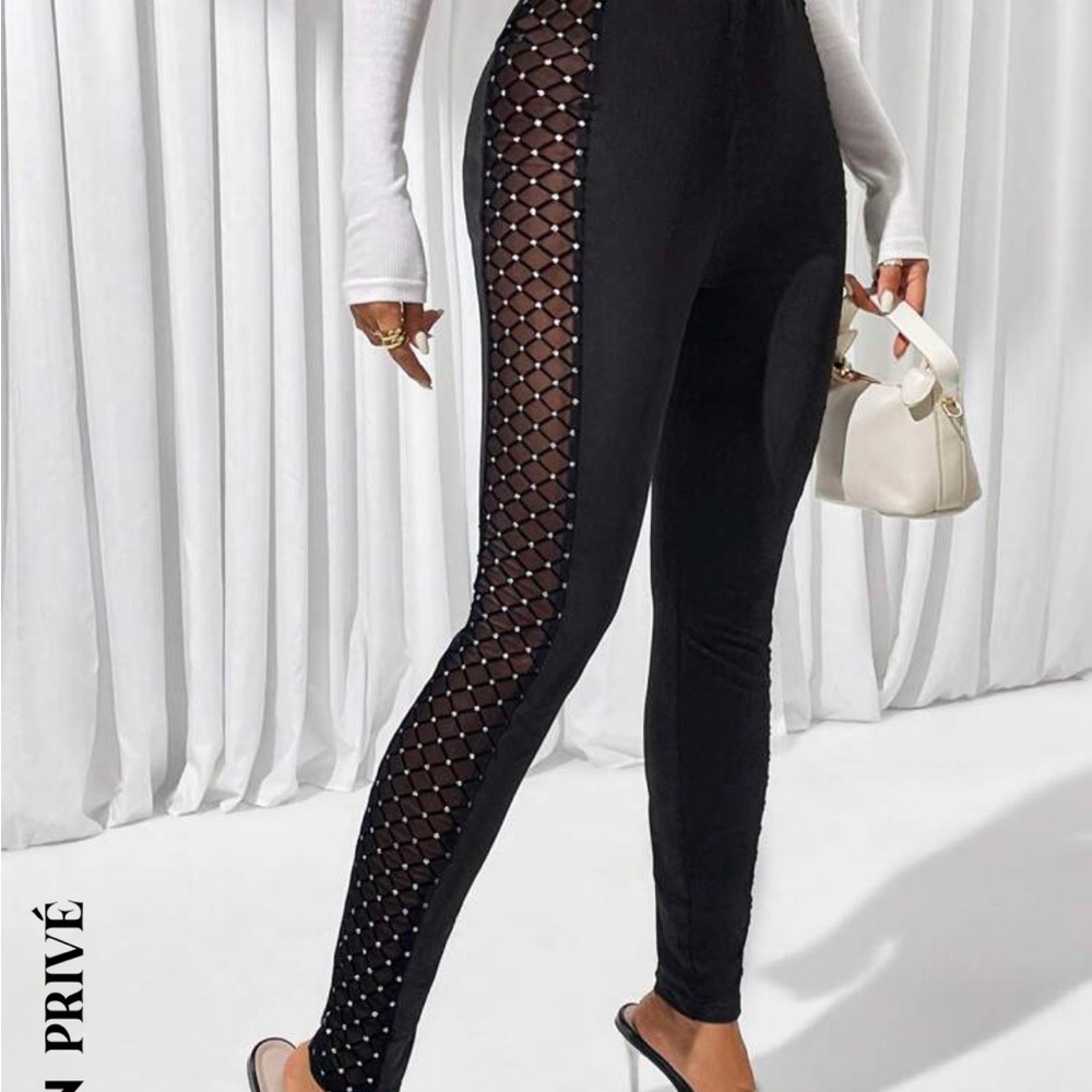 Black see through leggings